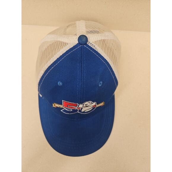 Texas Rangers 50th Anniversary Snapback Trucker Hat Cap 72-22 Globe Life MLB - Picture 2 of 9